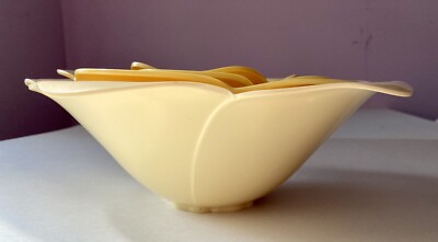 ZAK! Designs Mixing Bowls Nesting Melamine Yellow Ombré Flower