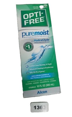 Opti Free Pure Moist Multi Purpose Disinfecting Solution 10 Oz With Lens Case 