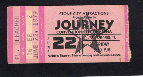 1979 AC/DC Bon Scott Journey concert ticket stub San Antonio If You ...