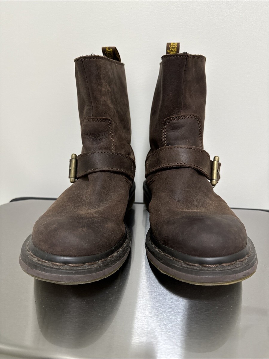 【Dr.Martens】 SLATE MEG BIKER ANKLE BOOT Dr. Doc Martens Slip On Meg Biker Boots Unisex | eBay
