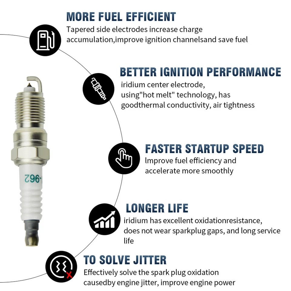 Ignition Coil & 6 Spark plug & 6 wire For Ford Mazda Explorer Spark V6 OE# FD480 - Image 4 of 4
