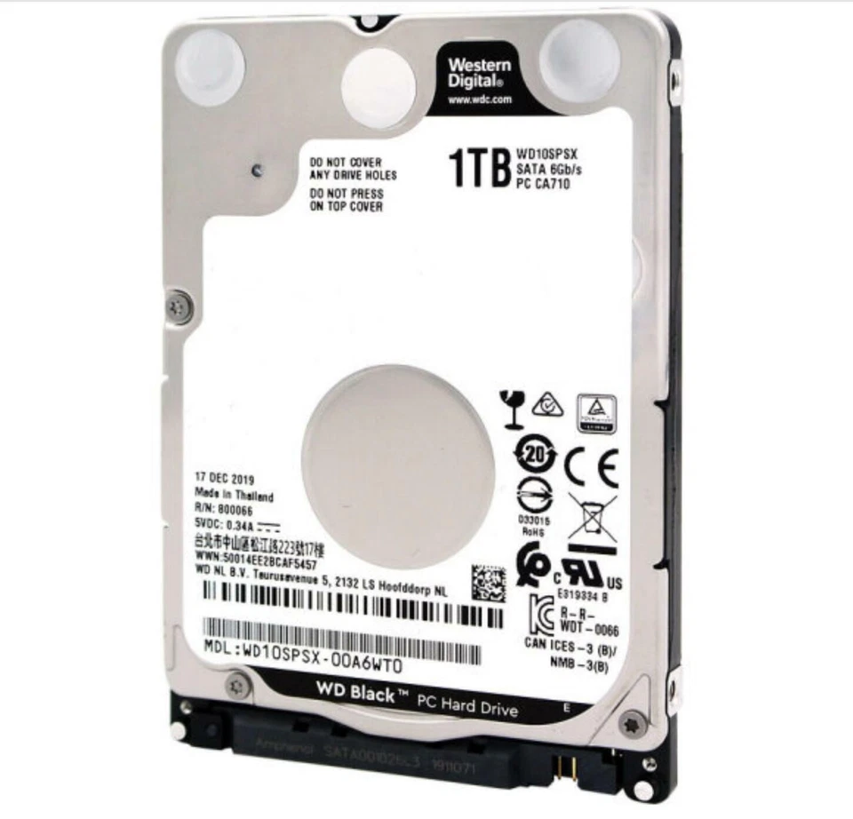 Western Digital 1TB WD10SPSX 64MB 7200RPM SATA 2.5" Notebook HDD Hard Disk Drive - Image 2 of 4