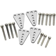 4 PCS Aluminum Shock Absorber Mount for 1/10 Axial SCX10 I II RC Car Silver
