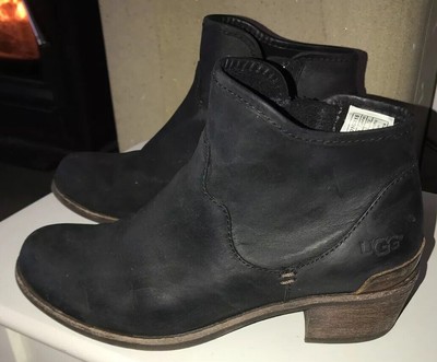 black nubuck ankle boots