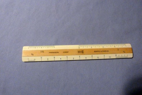 K & E 4150-1 Slide Rule & K & E Paragon 1399P & 1420P Rules with Leather Cases - Afbeelding 8 van 12