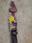NWT Ladies Brighton Belt, Brown Leather, Woven Insert,Heart Buckle, Size Medium  — photo 2
