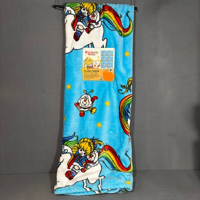 New Rainbow Brite Blanket Plush Throw 50x70 Millennial 80s Nostalgia Retro