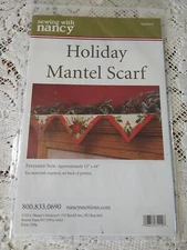Sewing w/ Nancy Quilt Pattern Instruct Booklet for 13x44" HOLIDAY MANTEL SCARF