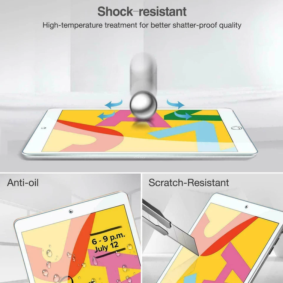 1 Pack Tempered Glass Screen Protector For Apple iPad 10.2 (2019) 7th Generation - Image 3 of 4