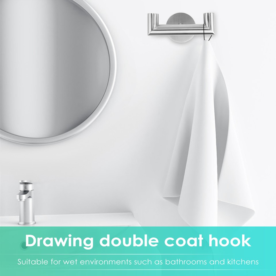 Towel Hooks for Bathrooms,Brushed Nickel Towel Hook for Kitchen