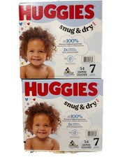 Huggies Snug And Dry Diapers 54 Count Times Two Boxes 118 Count Total Size 7 New