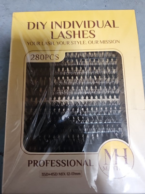 MayHug Individual Lashes 280Pcs Lash Clusters 35D+45D Eyelash Extensions 12-17mm