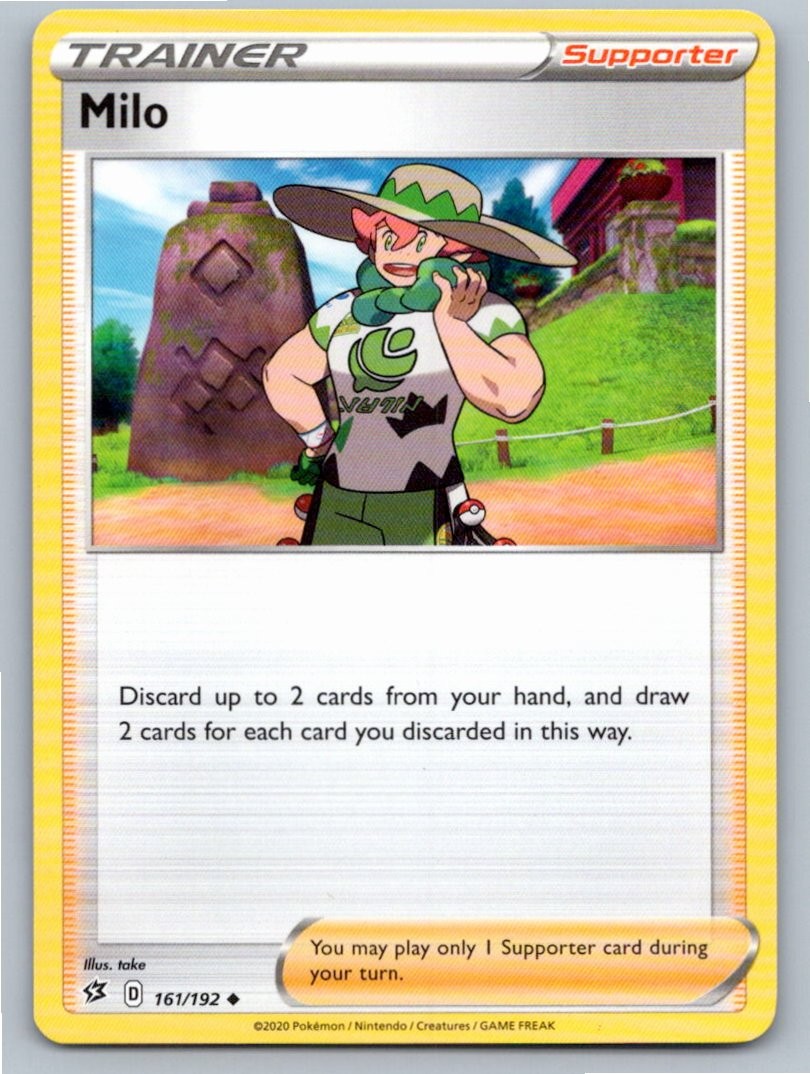 2020 POKEMON MILO REBEL CLASH 161/192 UC NM A72282 FREE S&H