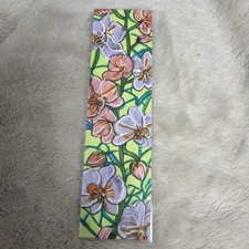 Stained Glass Flowers / HAND COLORED BOOK MARK. Laminated