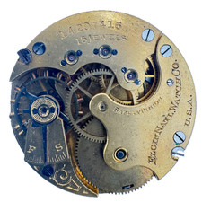 Antique 6s 1910 Elgin 15j Mechanical Hunter Pocket Watch Movement 325 USA