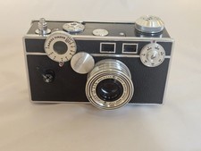 Vintage Argus C4 35mm Film Camera 50mm Lens Rangefinder w/Leather Case