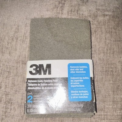 3M Between Coats Gray Foam Finishing Pads 2-Pack 3.75 x 5 in, 07445
