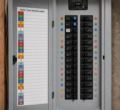    30  Circuit Adhesive Breaker Panel Label Directory  Multi Color
