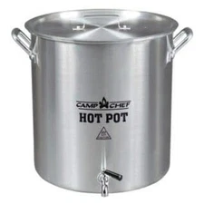 Camp Chef Aluminum Hot Water Pot 32 Quart Beverage Dispenser Hot Chocolate Cider