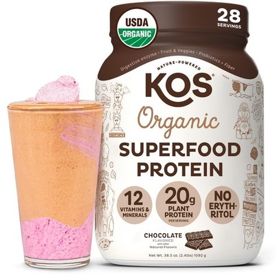 PREMIUM Vegan Protein Powder, Chocolate - Organic Pea Protein Blend, 28 Servings