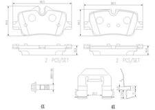 BREMBO BREMSBEL�GE BREMSBELAGSATZ HINTEN BMW 2ER 3ER G20 G80 G28 G21 G21 G81