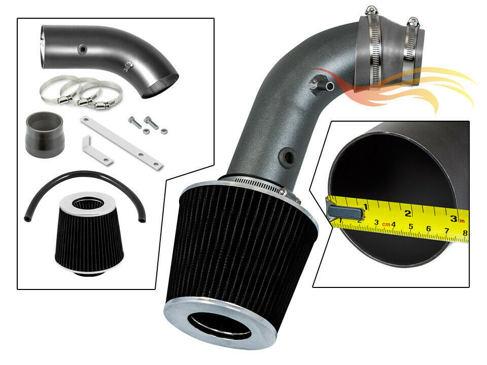 XYZ RW GREY Ram Air Intake Kit+Filter For 04-08 Aveo/Aveo5/00-02 Lanos 1.5L 1.6L