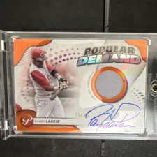 Topps 2024 Pristine Barry Larkin Reds Popular Demand Auto Relic #DPAR-BL /25