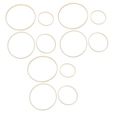12Pcs Bamboo Floral Hoops for Crafts Durable Reusable Round Wreath Making Rings
