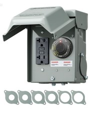 DEWENWILS 20A Outdoor Timer Outlet Box GFCI W...
