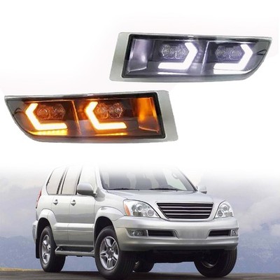 2pc LED Daytime Running Lights Fog Lights Lamps LH+RH For Lexus GX470 2003-2009