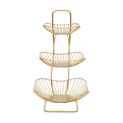 3 Tier Fruit Basket Holder Rack Vegetable Bowl Storage Metal Wire Tray Stand New