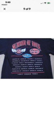 Men s Summer Of Rock 2017 Tour Tshirt Sz L Reo Speedwagon, Styx