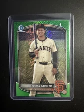 2025 Bowman Chrome - Prospects Yulian Barreto, Yulian Barreto #BCP-229 Green...