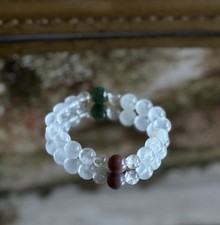 Rare Collectible Bracelet - Genuine - Fancy Jasper + Frozen Snow + Blood Quartz