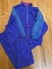 VTG L/XL Tracksuit Reebok Color Block Windbreaker Set striped read