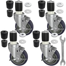 4 Inch Work Table Caster Wheels Commercial Kitchen Prep Tables Expanding Stem