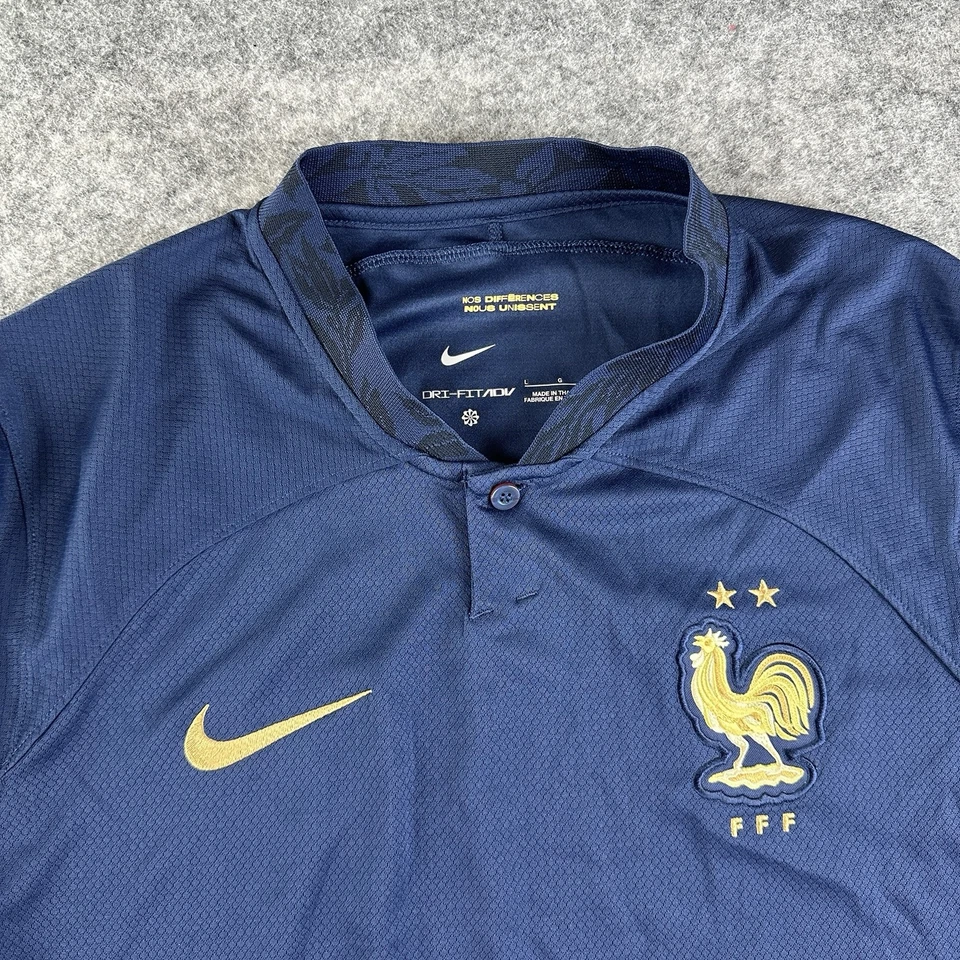 Camiseta de fútbol manga larga Nike France 22/23 LS para hombre talla grande DN0665-410 Foto 2 de 4