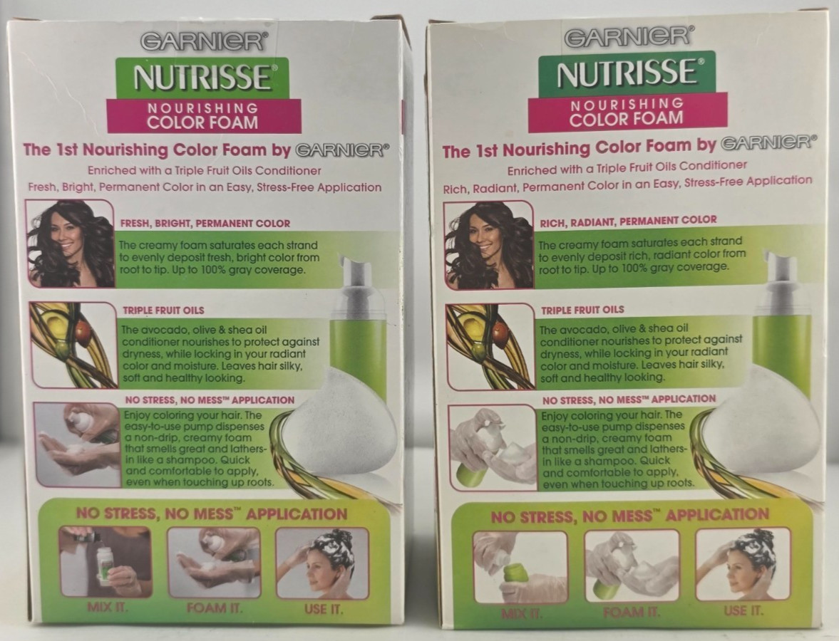 Garnier Nutrisse Nourishing Color Foam - 4IM - Iced Mahogany Dark Brown ( 2pc )