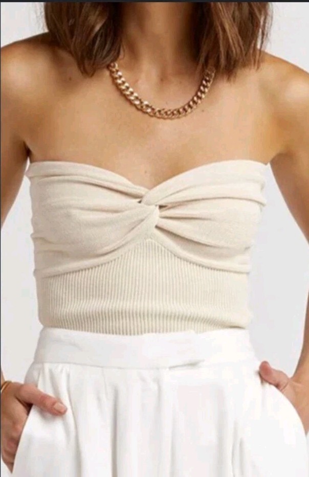 Dissh Anika Knit Twist Top Size 6 VGC