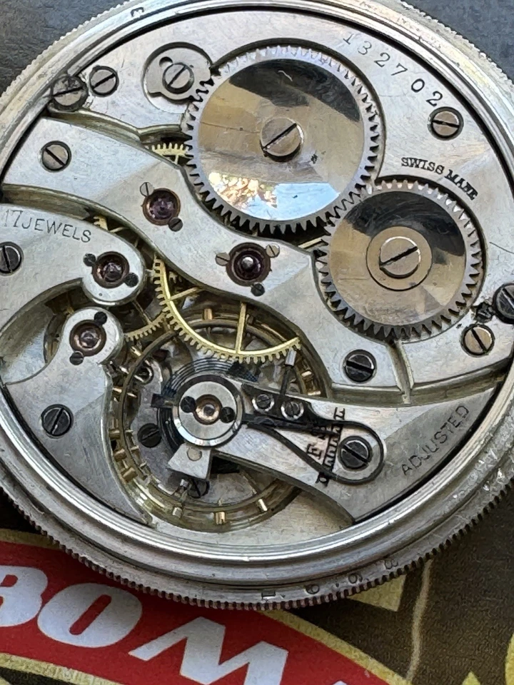 Antique Pocket Watch Swiss 15 Jewels Dennison Case - Image 2 of 4