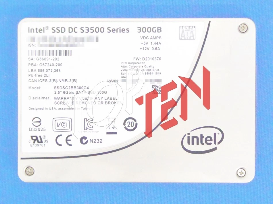 Intel SSDSC2BB300G4 300GB 2,5" SFF 6Gb SATA SSD