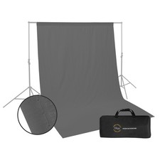 Glow Glow Muslin Backdrop - 6 x 9' Grey 