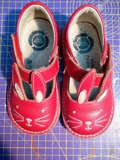 LIVIE & LUCA  girls toddler Mary Jane red leather BUNNY SHOES size 7