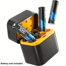 4  / 8 Slot AA Battery Charger Charging Box Storage Case with Type-C USB Cable