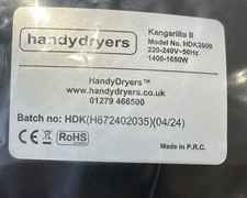 Kangarillo 2 ECO Hand Dryer Black 1126B Brand new in box Free UK  post