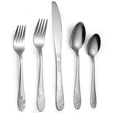 40-Piece Silverware Flatware Set for 8 Stainless Steel Cutlery Include