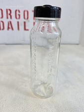 Vintage Evenflo 8oz Glass Nurser Baby Bottle Black Lid  Disc Cap