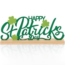 Metal St. Patrick's Day Sign St Patricks Day Decorations Green Clover Saint Patr