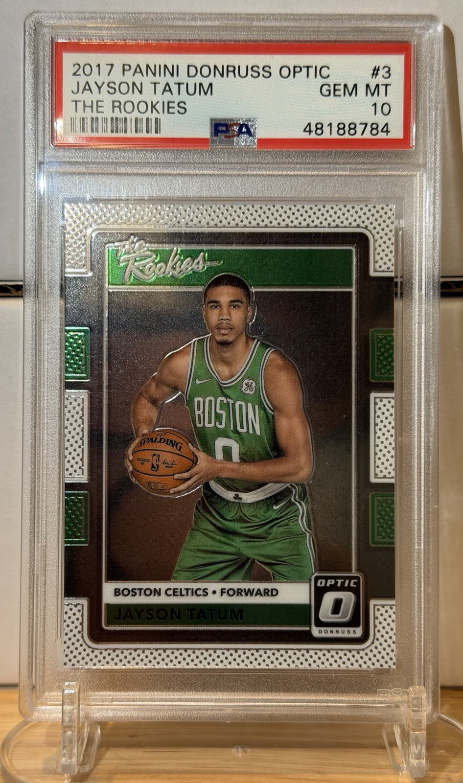 2017 JAYSON TATUM Panini Donruss Optic The Rookies #3 PSA 10 Gem Rookie Celtics