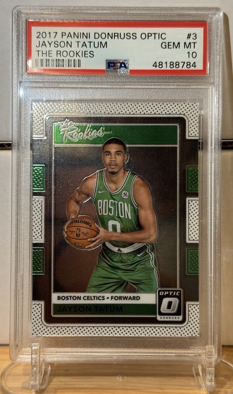 2017 JAYSON TATUM Panini Donruss Optic The Rookies #3 PSA 10 Gem Rookie Celtics